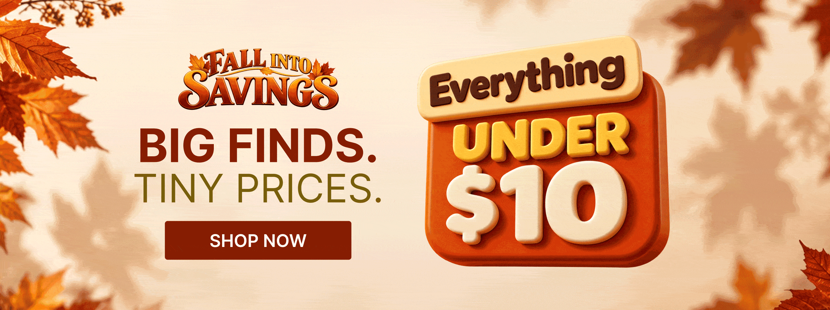 FALL INTO SAVINGS 