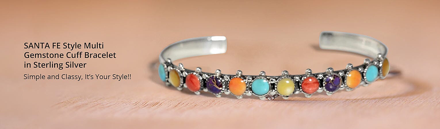SANTA FE Style Cuff Bracelet Banner