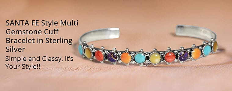 SANTA FE Style Cuff Bracelet Banner