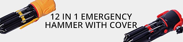 12 in 1 Emergency Hammer with Cover Banner