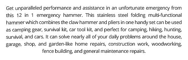 12 in 1 Emergency Hammer with Cover Banner