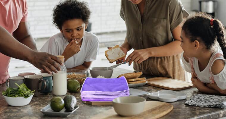 Buy Homesmart Set of 20 Purple Double Sided Microfiber and Scratch Fiber Dish  Cloth at ShopLC.