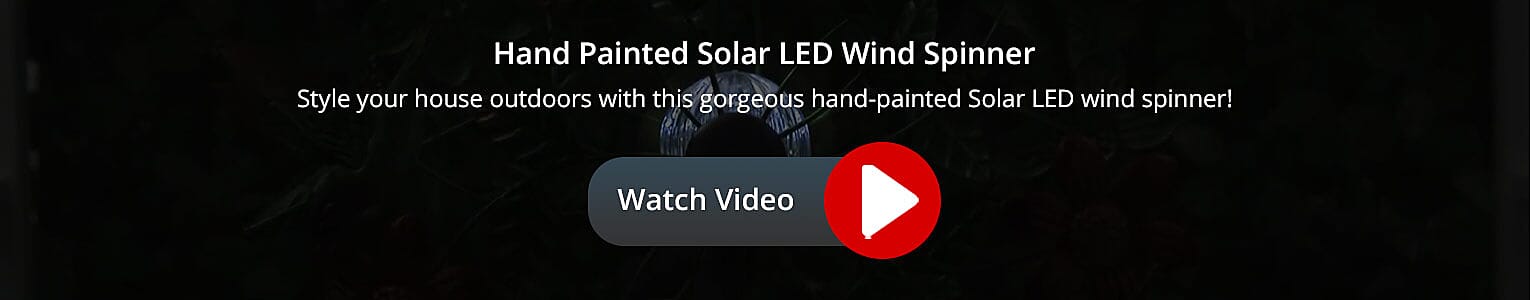 Hand Painted Solar LED Wind Spinner Video