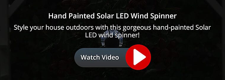 Hand Painted Solar LED Wind Spinner Video