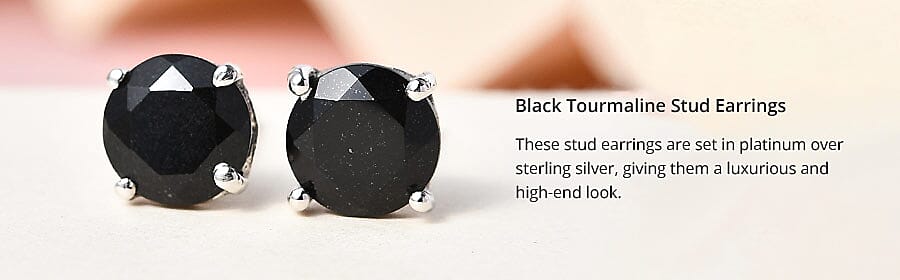 Black Tourmaline Stud Earrings Banner