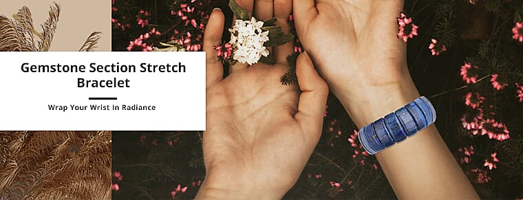 Gemstone Section Stretch Bracelet Banner