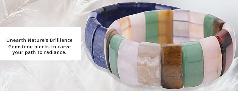 Gemstone Section Stretch Bracelet Banner