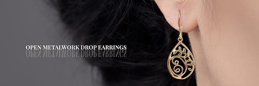 Open metalwork Drop Earrings Banner