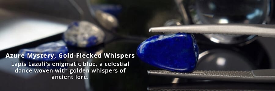 Azure Mystery, Gold-Flecked Whispers  Banner