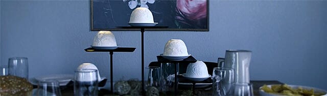 Engraved Ceramic Candle Holder Set Banner