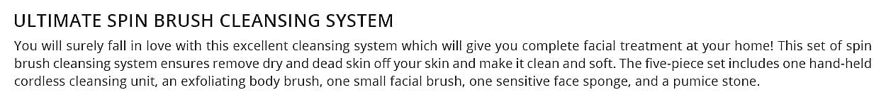 Ultimate Spin Brush Cleansing System Banner