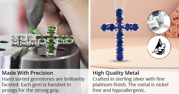 Buy Set of 3 Chrome Diopside Masoala Sapphire (D) Niassa
