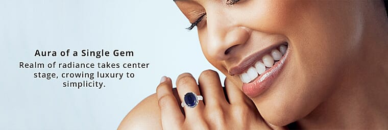 Lapis Lazuli Solitaire Ring in Sterling Silver Banner