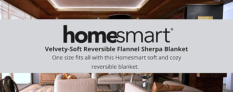 HOMESMART Reversible Sherpa Wearable Sleeve Blanket Banner