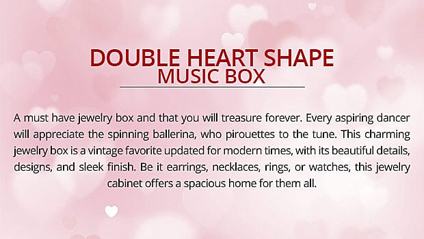 Double Heart Shape Music Box Banner