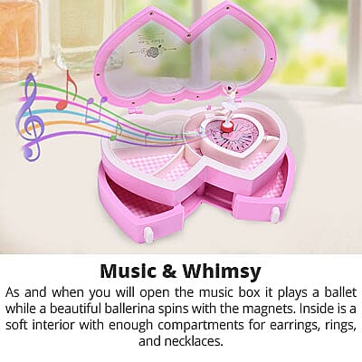 Double Heart Shape Music Box