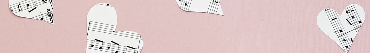 Double Heart Shape Music Box Banner