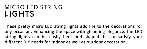 Micro LED String Lights Banner