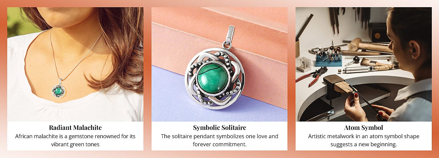 African Malachite Pendant Banner