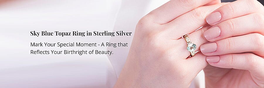 Sky Blue Topaz Ring in Sterling Silver Banner
