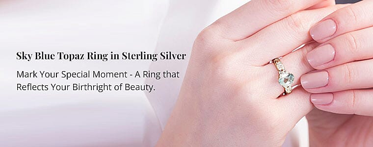 Sky Blue Topaz Ring in Sterling Silver Banner