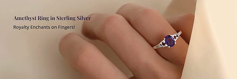 Amethyst Ring in Sterling Silver Banner