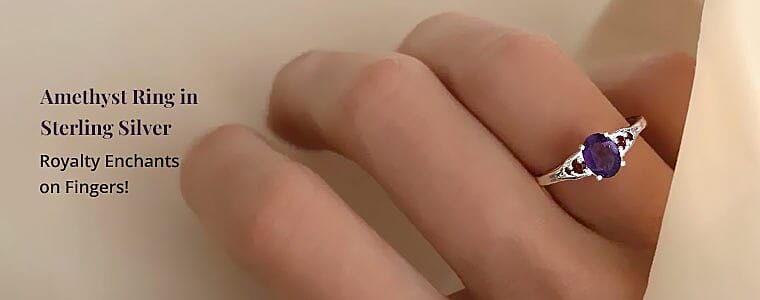 Amethyst Ring in Sterling Silver Banner