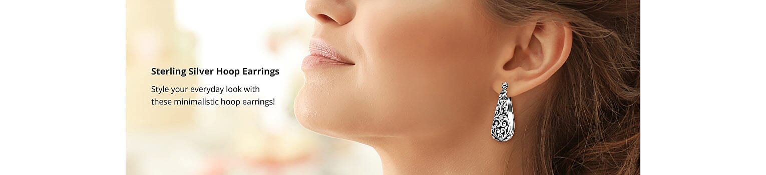 Sterling Silver Hoop Earrings Banner