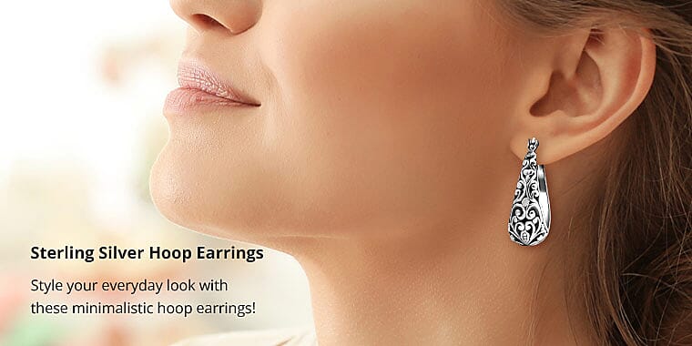 Sterling Silver Hoop Earrings Banner