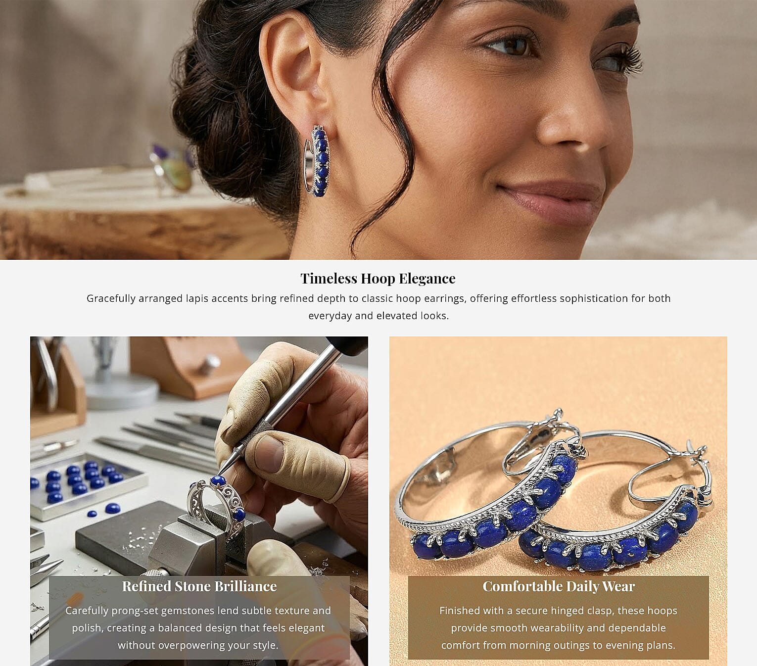 EverTrue Lapis Lazuli 5.80 ctw Earrings in Platinum Bond Banner