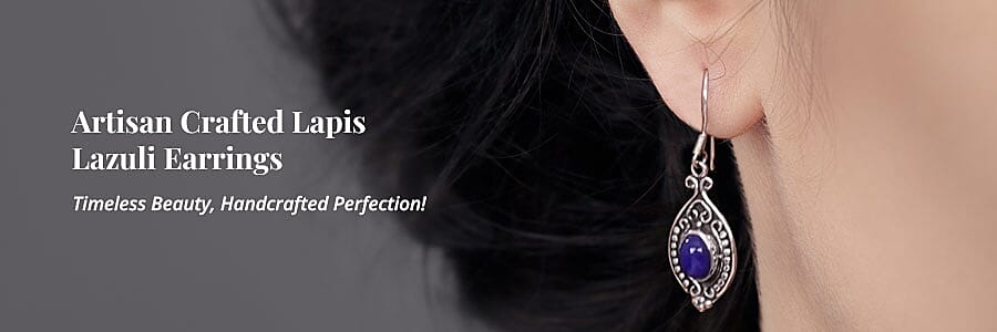 Artisan Crafted Lapis Lazuli Earrings Banner