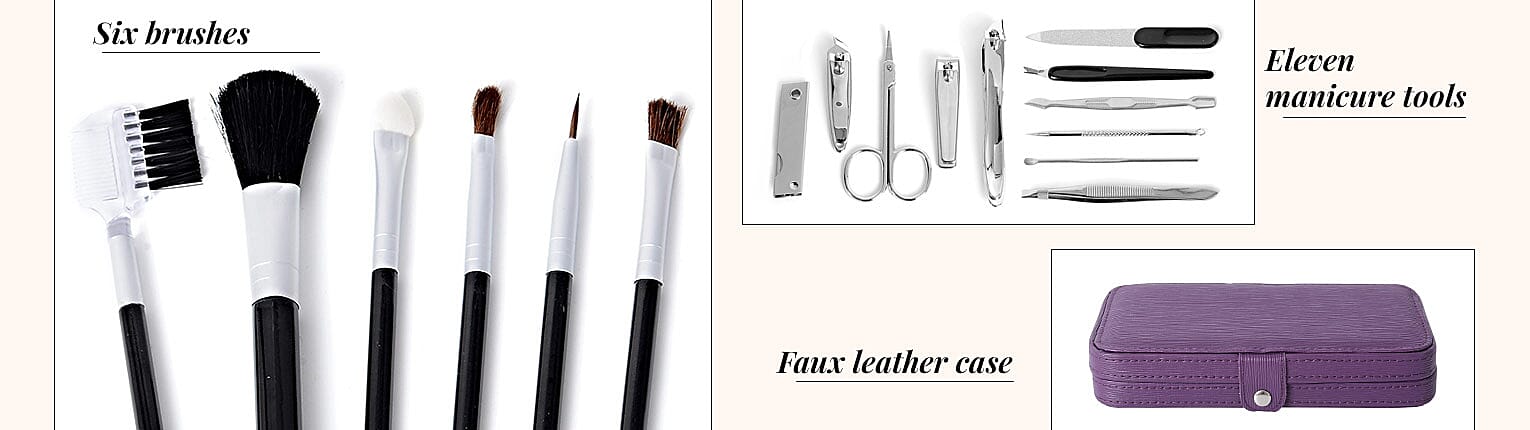 In a faux leather case Banner