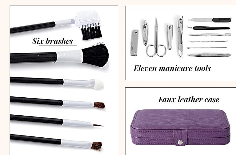 In a faux leather case Banner