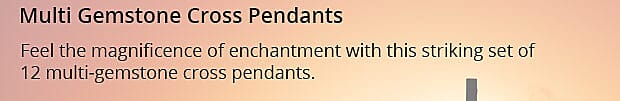 Multi Gemstone Cross Pendants