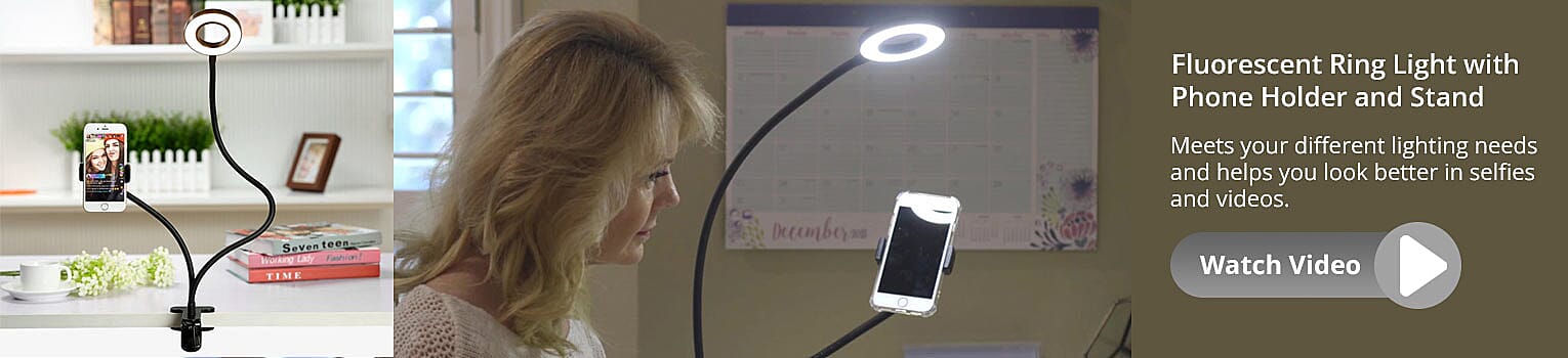 Ring Light with Phone Holder or Stand Banner
