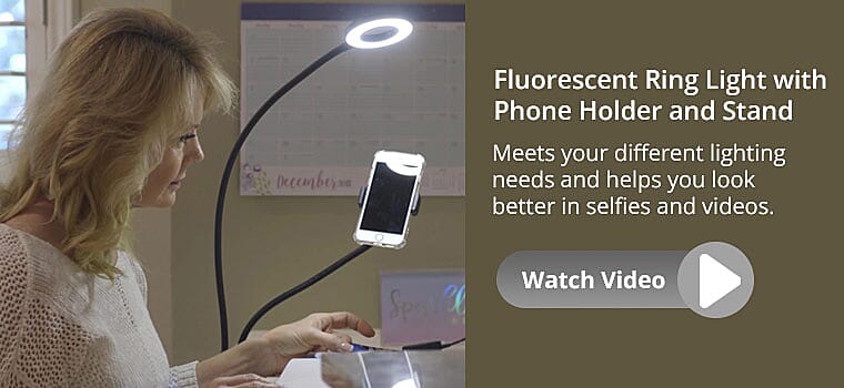 Ring Light with Phone Holder or Stand Banner