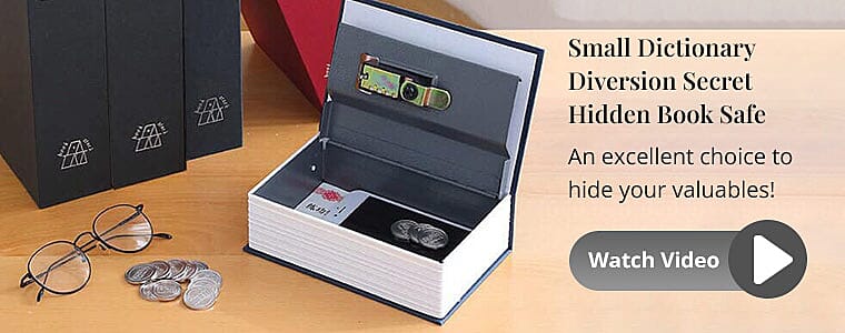 Hidden Book Safe with Key Lock Banner