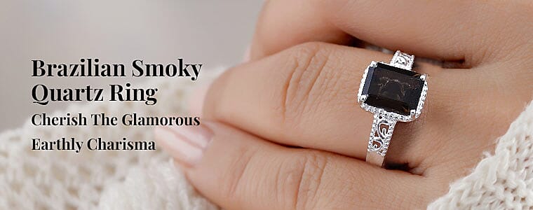 Tanzanite, White Zircon Elongated Cluster Ring Banner