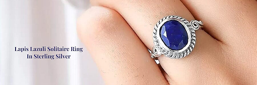 Lapis Lazuli Solitaire Ring Banner