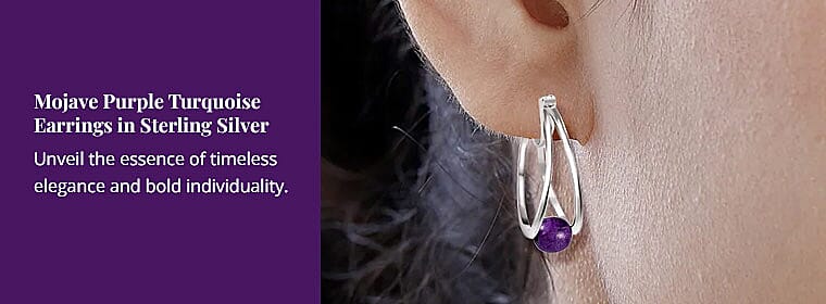 Mojave Purple Turquoise Earrings Banner
