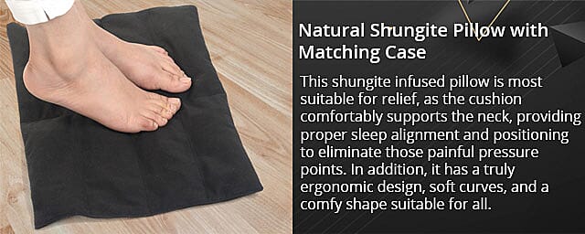Natural Shungite Pillow with Matching Case Banner