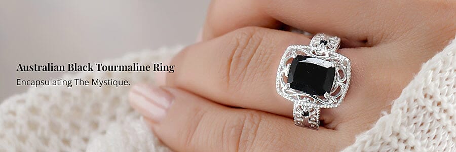 Australian Black Tourmaline Ring Banner