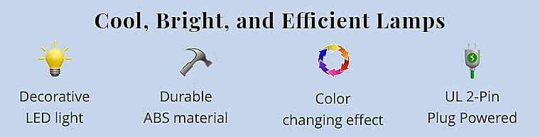 Cool, Bright, and Efficient Lamps Banner