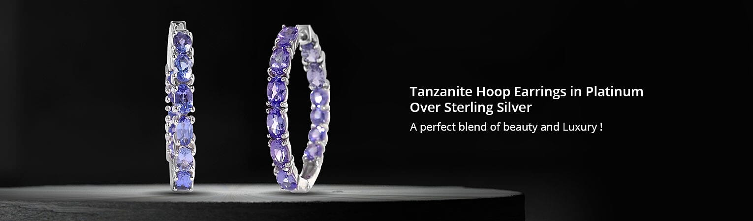 Tanzanite Hoop Earrings Banner