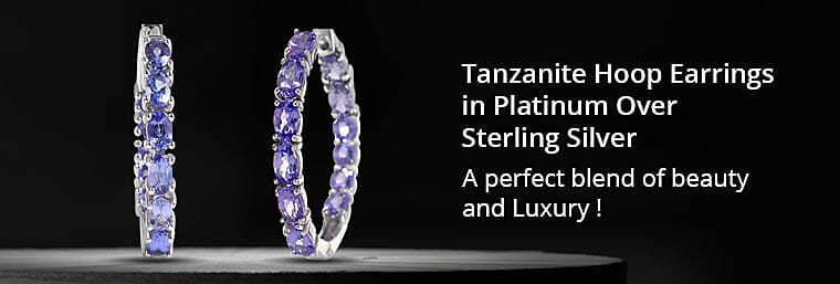 Tanzanite Hoop Earrings Banner