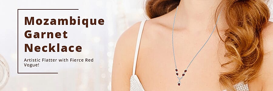 Mozambique Garnet Necklace   Banner