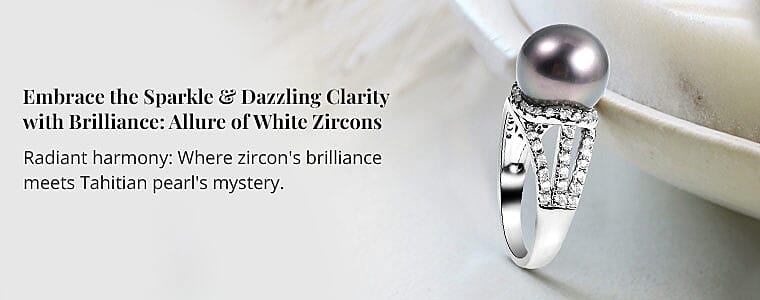 Embrace the Sparkle & Dazzling Clarity with Brilliance: Allure of White Zircons Banner