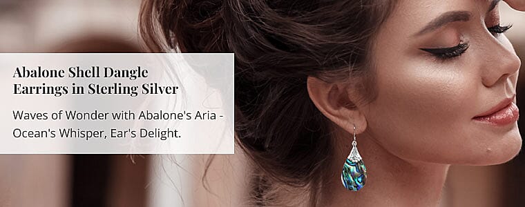 Abalone Shell Dangle Earrings in Sterling Silver Banner