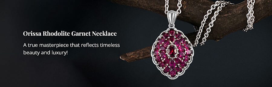 Orissa Rhodolite Garnet Necklace Banner