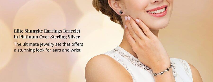 Elite Shungite Earrings Bracelet Banner